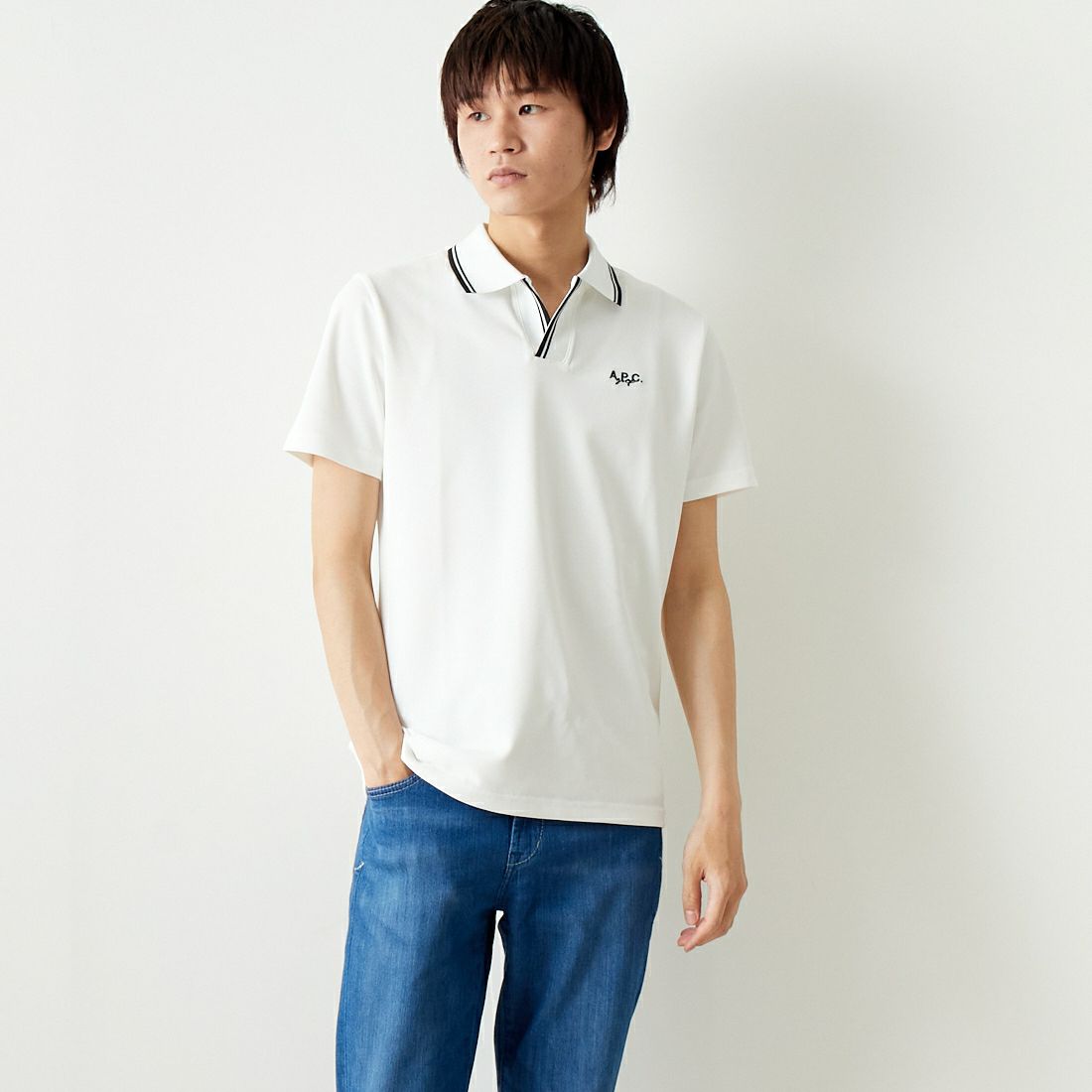 WHITE&&モデル身長：182cm 着用サイズ：L&&
