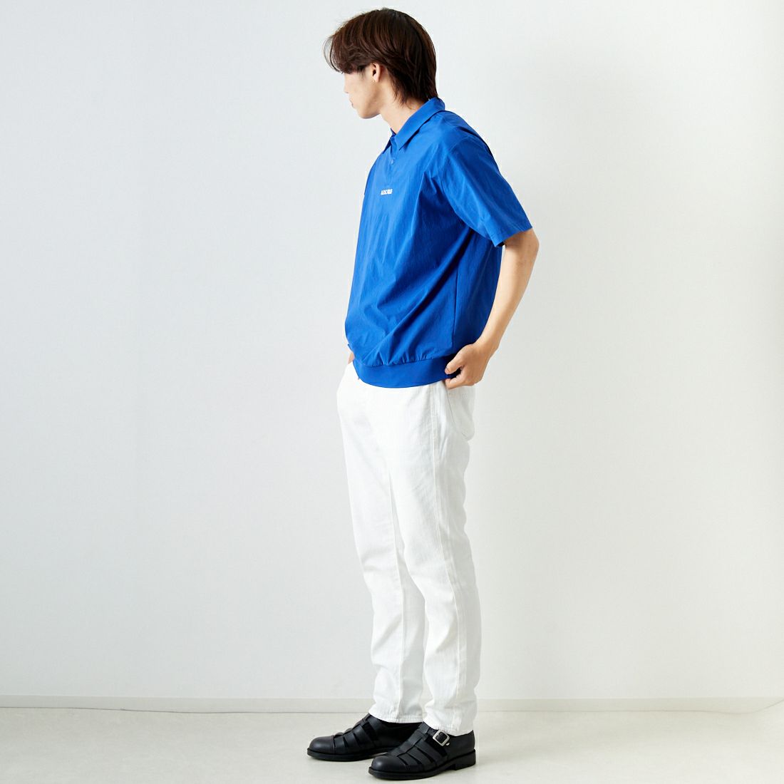 A.P.C. GOLF [アー・ペー・セー ゴルフ] ADRIEN Tシャツ [CTM4411] BLUE &&モデル身長：179cm 着用サイズ：L&&