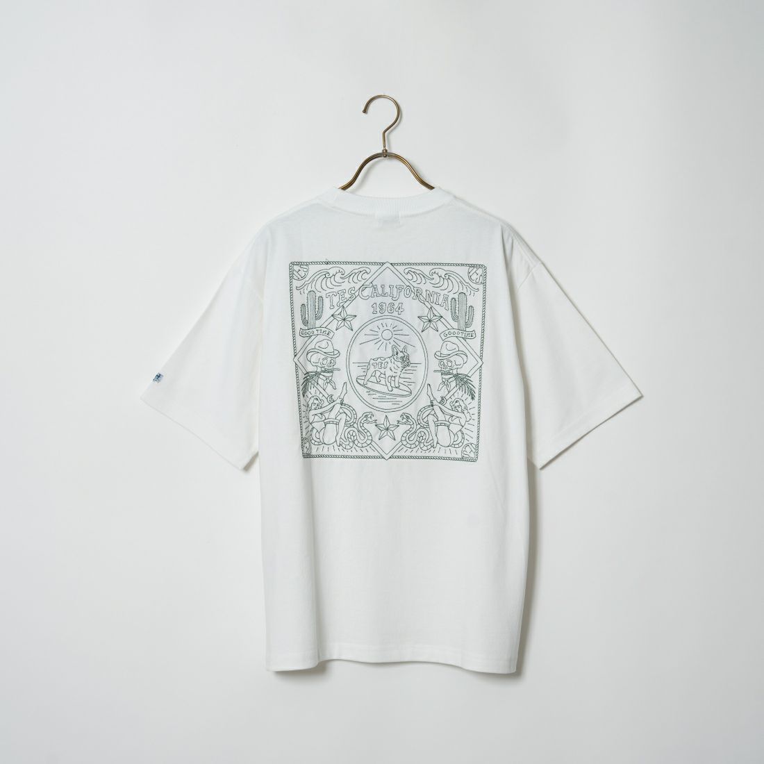 The Endless Summer [エンドレスサマー] バンダナ刺繍 ビッグシルエットTシャツ [C-24574300] 07 WHITE
