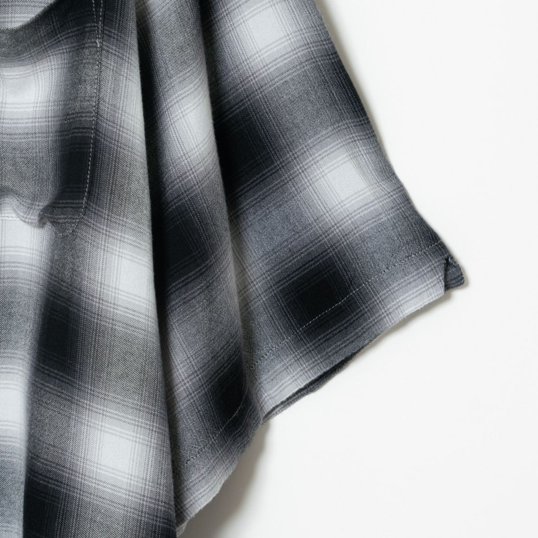 DAN RIVER [ダンリバー] 別注 レーヨンオープンカラーチェックシャツ [DR24S002-JF] BLACK