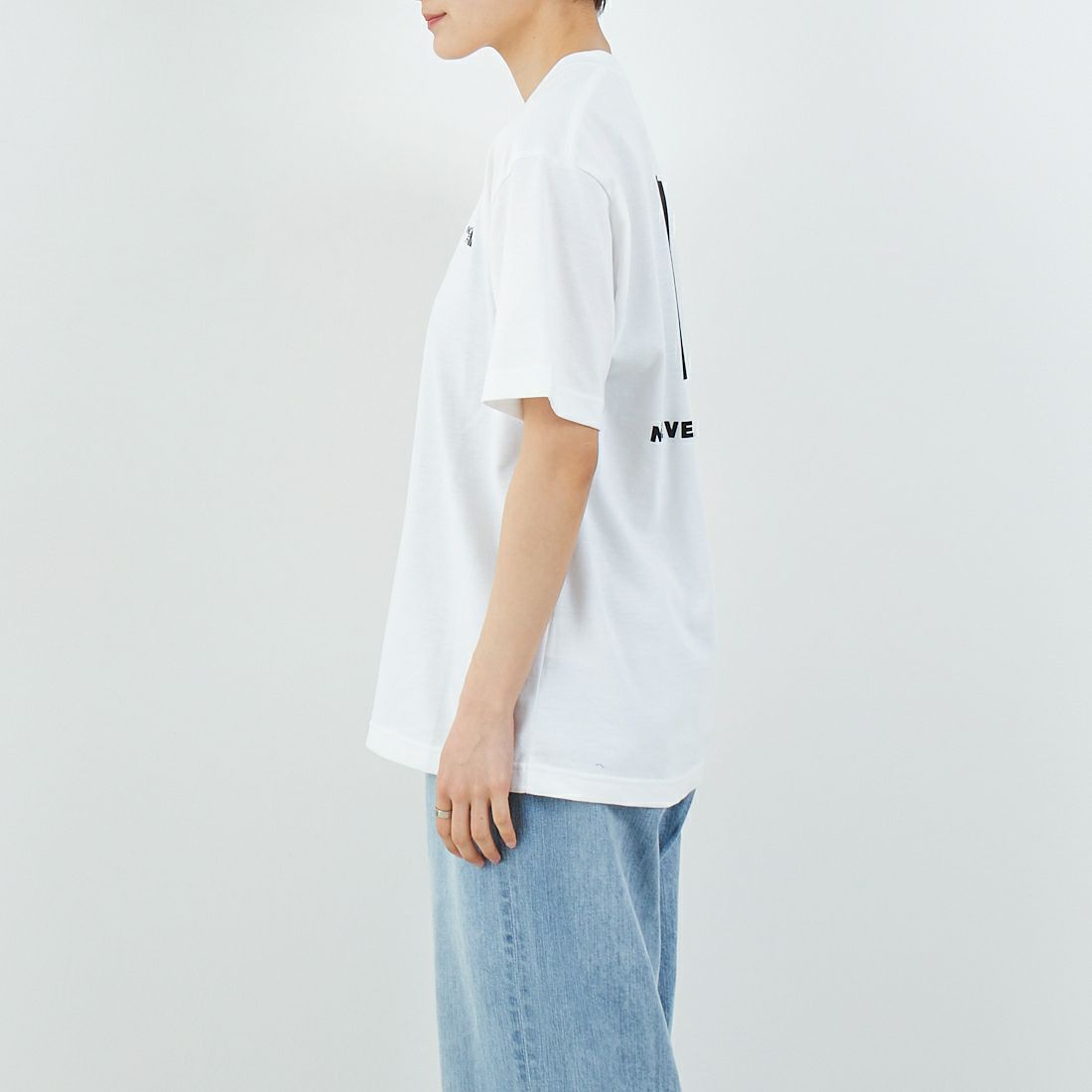 THE NORTH FACE [ザ ノースフェイス] ショートスリーブ バックスクエアロゴTシャツ [NT32447] W2 &&モデル身長：160cm 着用サイズ：S&&