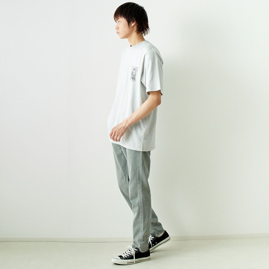 carhartt WIP [カーハートダブリューアイピー] ショートスリーブ オールウェイズアウィップTシャツ [I033174] SONIC SILV &&モデル身長：182cm 着用サイズ：L&&