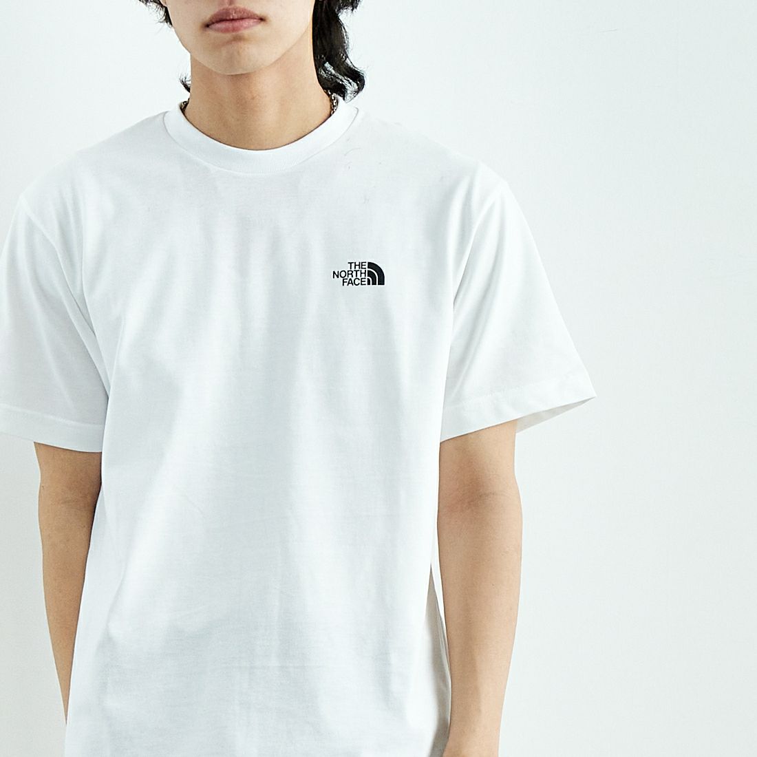 THE NORTH FACE [ザ ノースフェイス] ショートスリーブ バックスクエアロゴTシャツ [NT32447] W2 &&モデル身長：179cm 着用サイズ：M&&