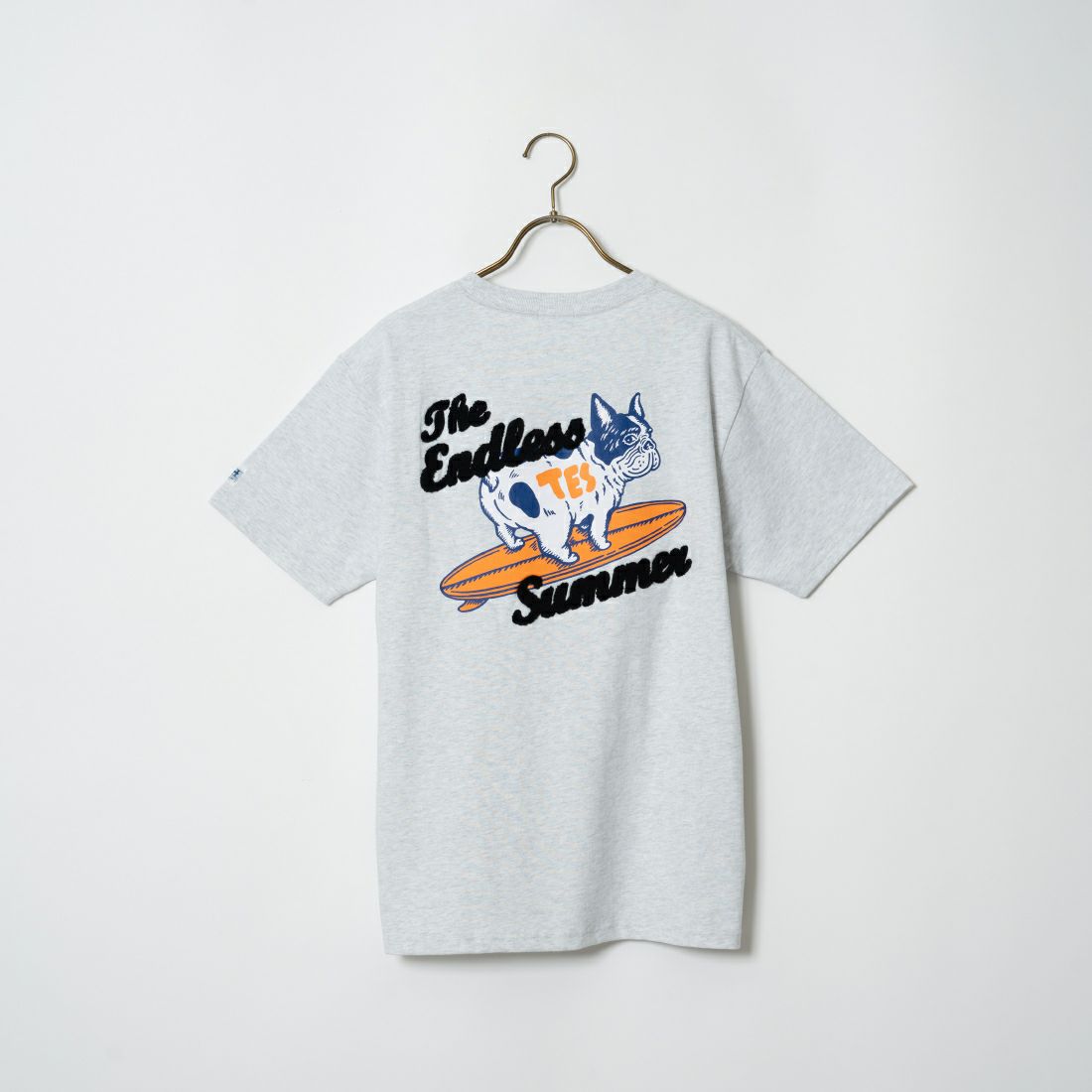 The Endless Summer [エンドレスサマー] 別注 サーフBUHI サガラ刺繍ロゴバックプリントTシャツ [C-24574500-JF] 03 GRAY