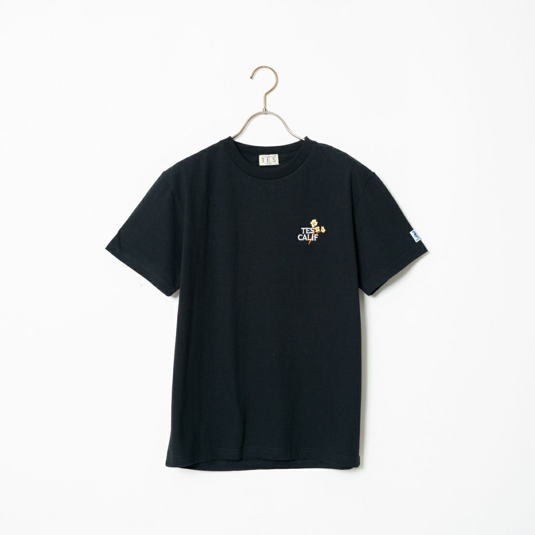 The Endless Summer [エンドレスサマー] 別注 花柄ワンポイント刺繍ロゴ ショートスリーブTシャツ [FH-24574503-JF] 01 BLACK