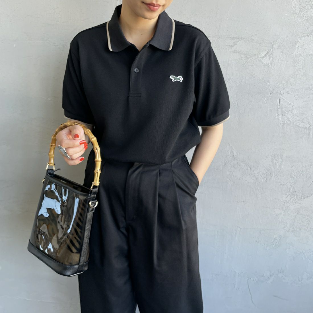 BLACK&&モデル身長：156cm 着用サイズ：S&&