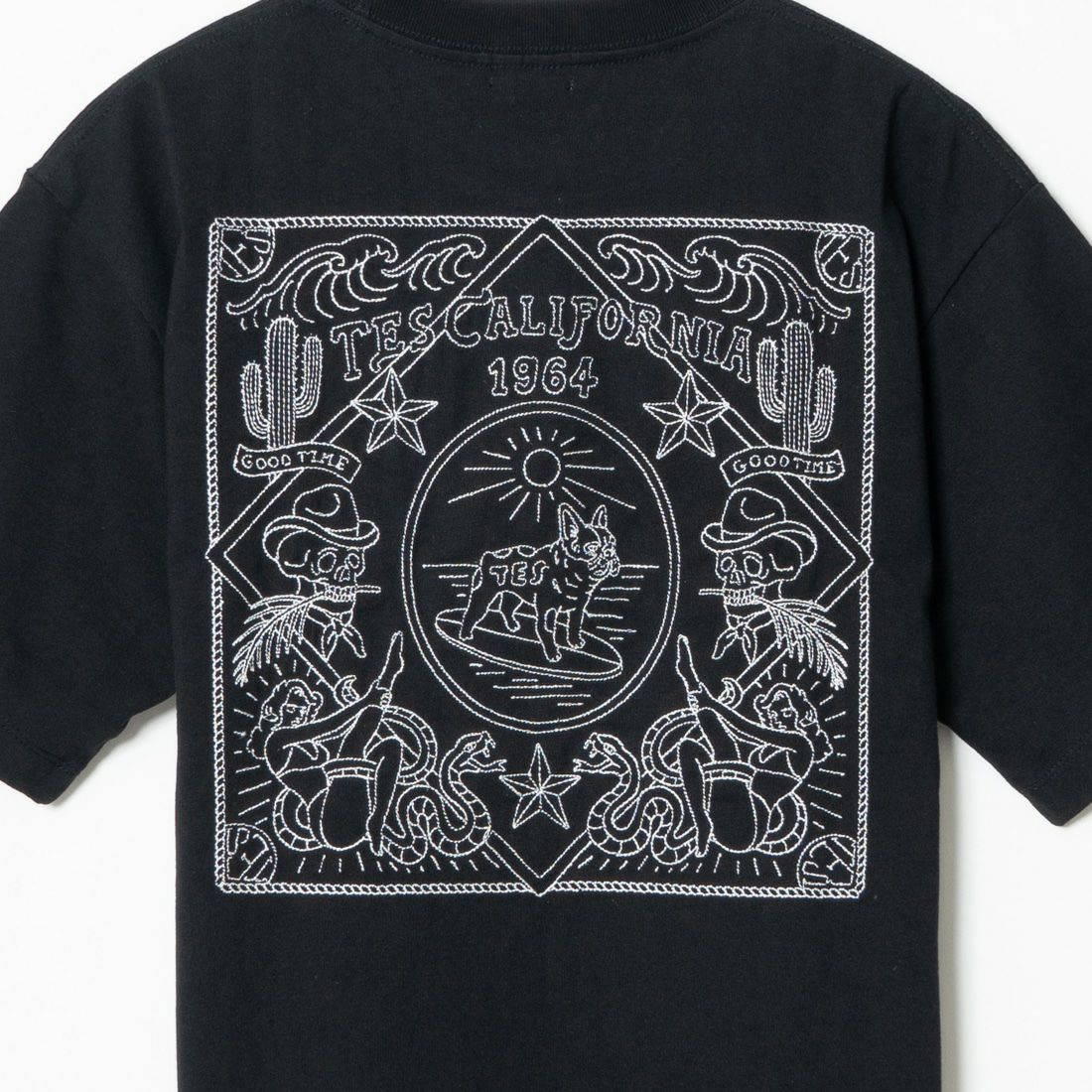 The Endless Summer [エンドレスサマー] バンダナ刺繍ビッグTシャツ [C-24574300] 01 BLACK