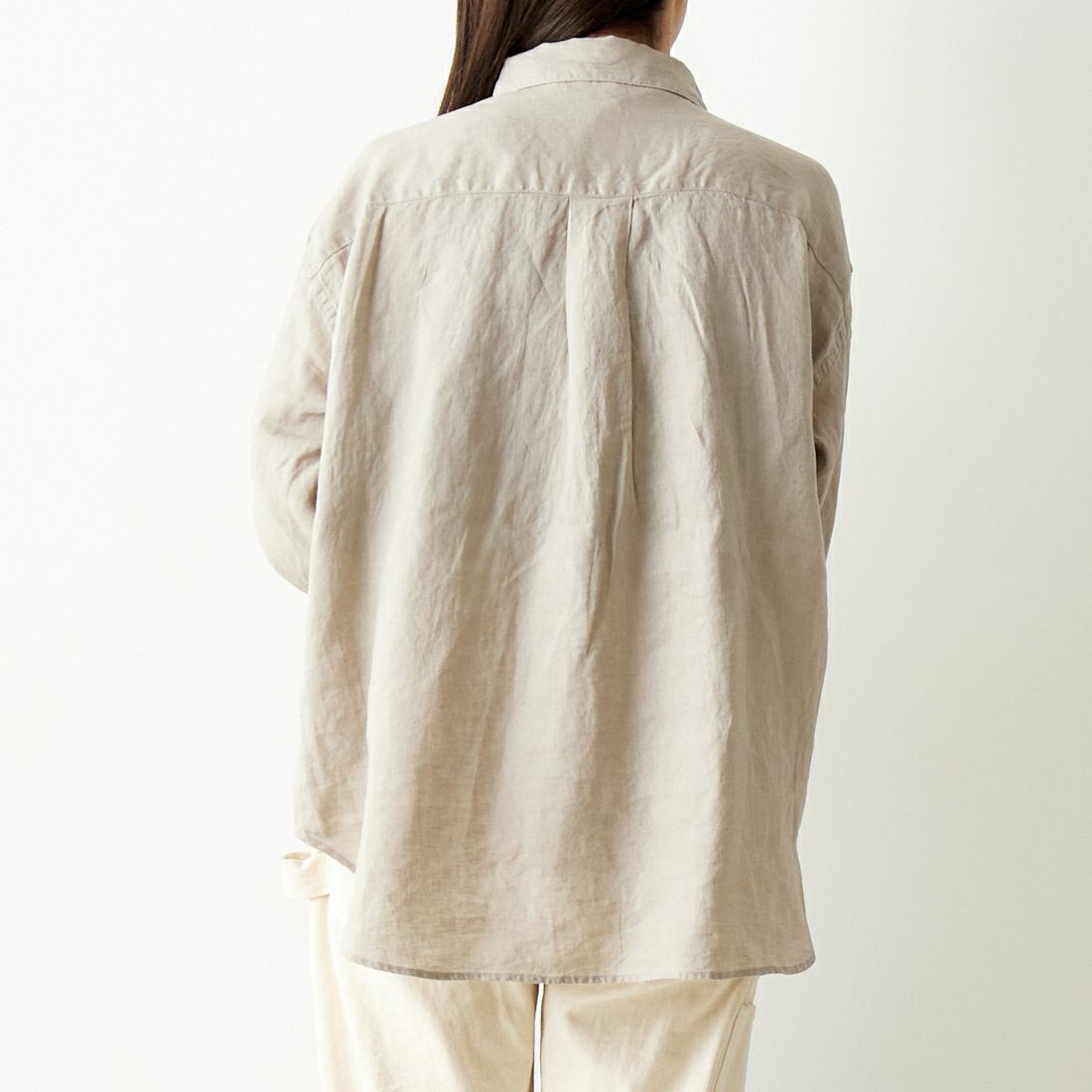 Jeans Factory Clothes [ジーンズファクトリークローズ] ロングスリーブ リネンシャツ [LFE100] 710 BEIGE