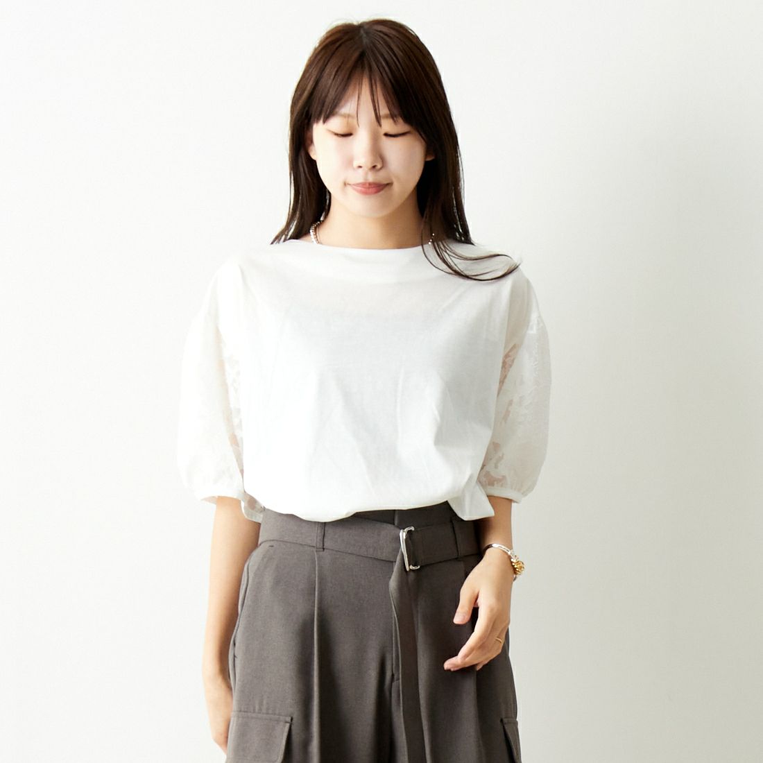 104 ｵﾌｼﾛ&&モデル身長：167cm 着用サイズ：F&&