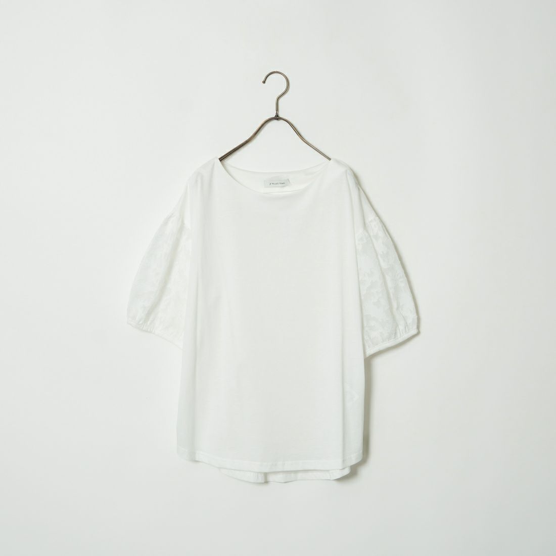 Jf Ready Made [ジェイエフレディメイド] 袖ジャガードTシャツ [3012107] 104 ｵﾌｼﾛ