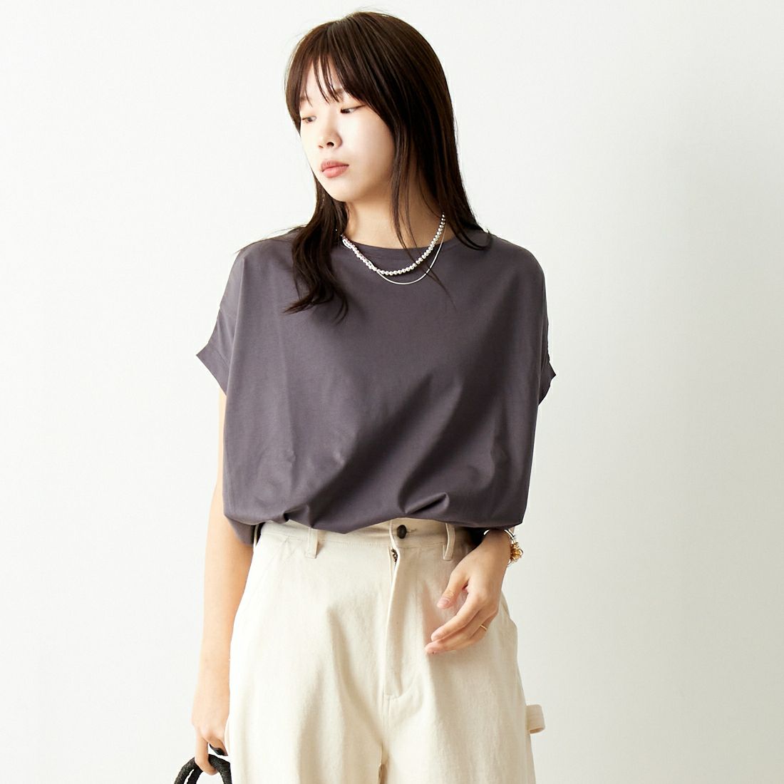 08 ﾁｬｺｰﾙ&&モデル身長：167cm 着用サイズ：F&&