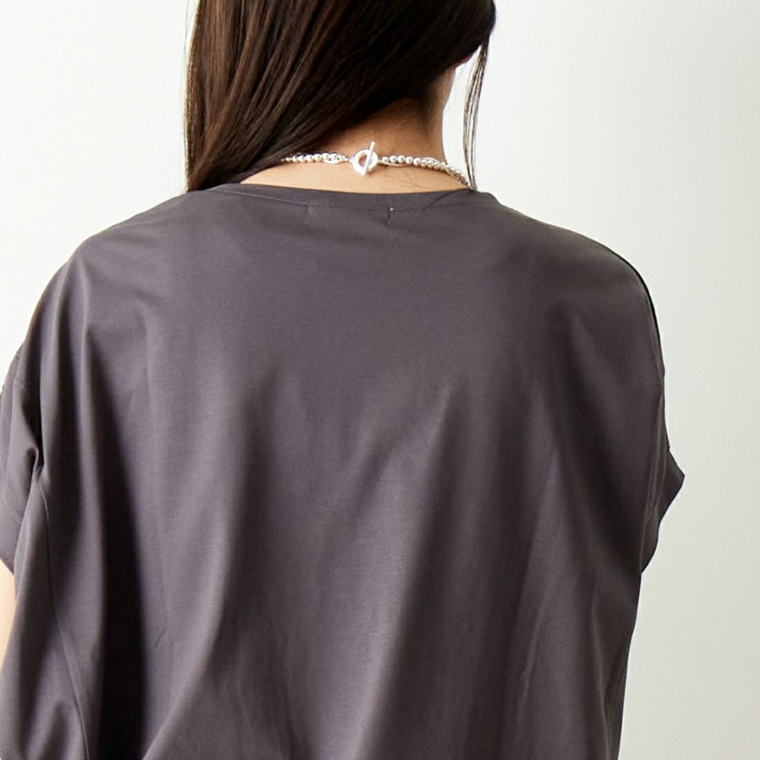 Jf Ready Made [ジェイエフレディメイド] シルケットタックワイドTシャツ [963-27369] 08 ﾁｬｺｰﾙ