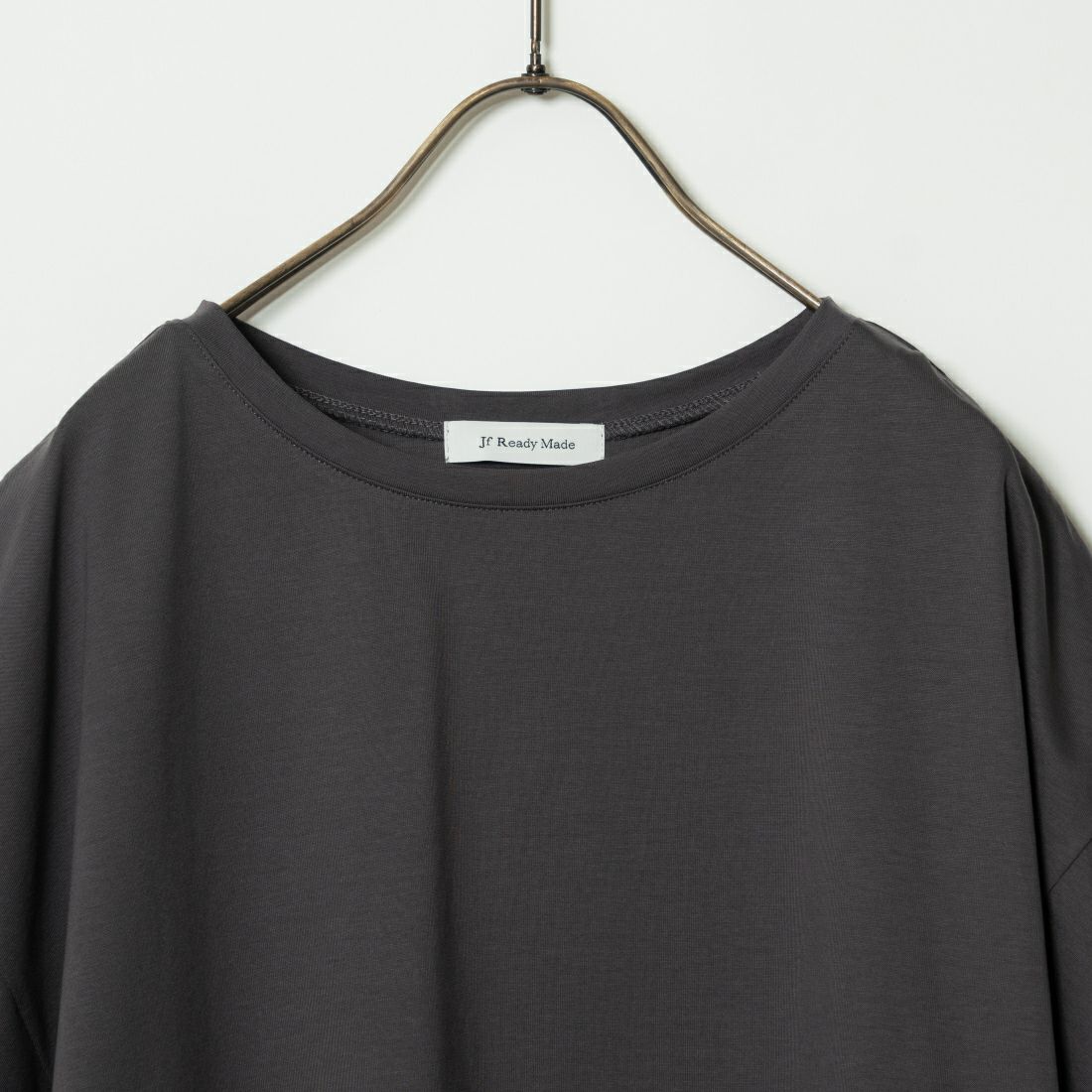 Jf Ready Made [ジェイエフレディメイド] シルケットタックワイドTシャツ [963-27369] 08 ﾁｬｺｰﾙ