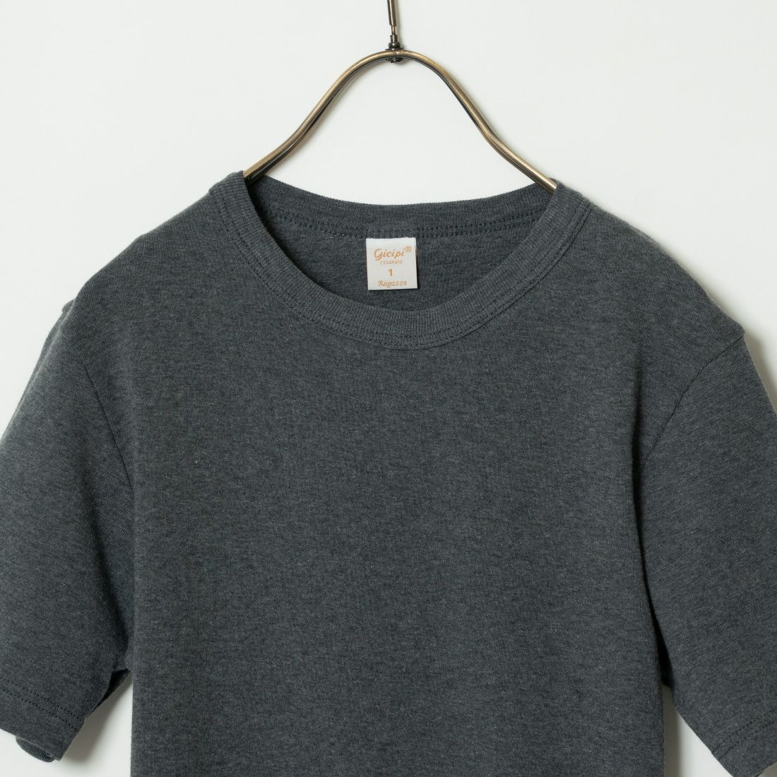 GICIPI [ジチピ] CRISTALLO クルーネックTシャツ [2412P] CARBONE