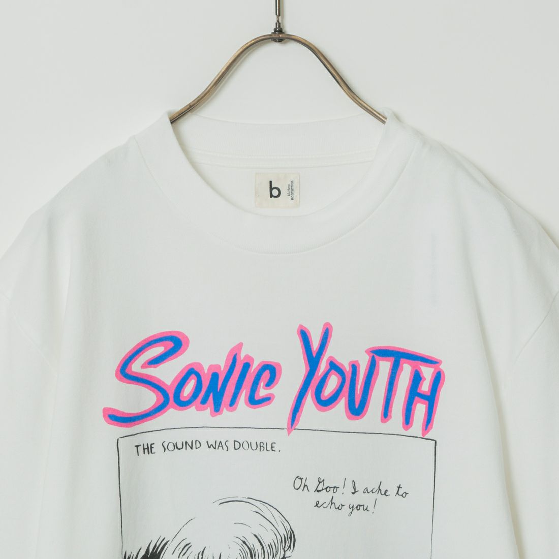 blurhms ROOTSTOCK [ブラームス ルーツストック] Echo スタンダードプリントTシャツ [BROOTS24S33SONIC1] 01 WHITE