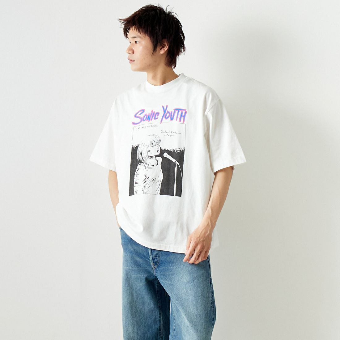 blurhms ROOTSTOCK [ブラームス ルーツストック] Echo ワイドプリントTシャツ  [BROOTS24S34SONIC1]｜ジーンズファクトリー公式通販サイト - JEANS FACTORY Online Shop