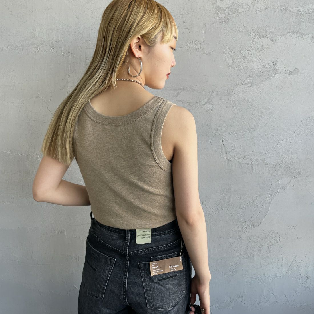 GICIPI [ジチピ] VANADIO タンクトップ [2410P] MARRONE ME &&モデル身長：156cm 着用サイズ：1&&