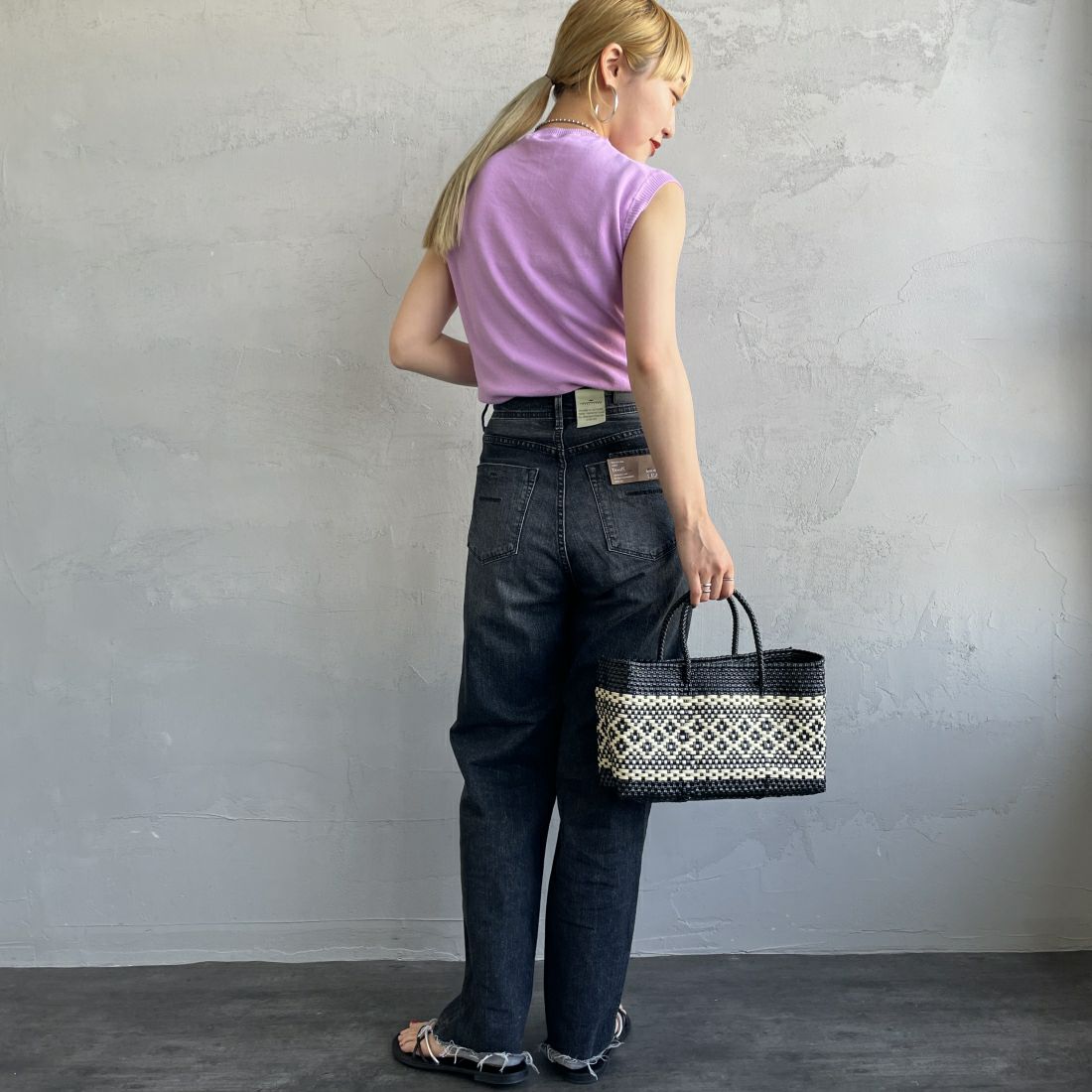GICIPI [ジチピ] OPALE ノースリーブニットソー [2417P] LAVENDER &&モデル身長：156cm 着用サイズ：1&&