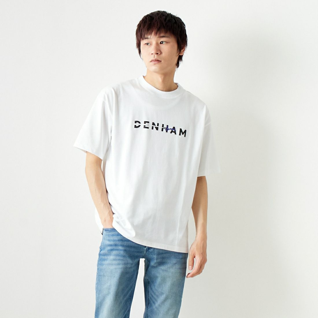 DENHAM [デンハム] カットロゴTシャツ [CUT-THE-LOGO-TEE]