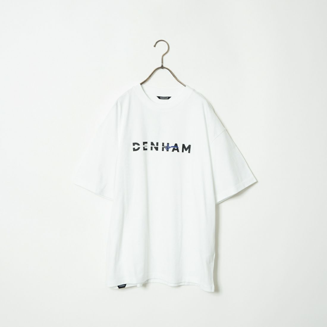 DENHAM [デンハム] カットロゴTシャツ [CUT-THE-LOGO-TEE] WHITE