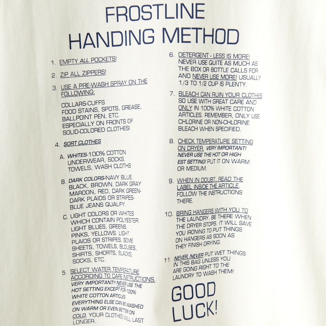 frostline [フロストライン] 別注 バックプリントTシャツ [FL-CST-IN4-JF] WHITE