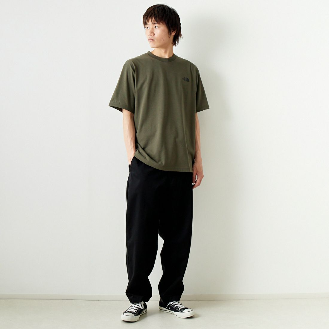 THE NORTH FACE [ザ ノースフェイス] ショートスリーブ TNFライトニングTシャツ [NT32457] NT &&モデル身長：182cm 着用サイズ：XL&&