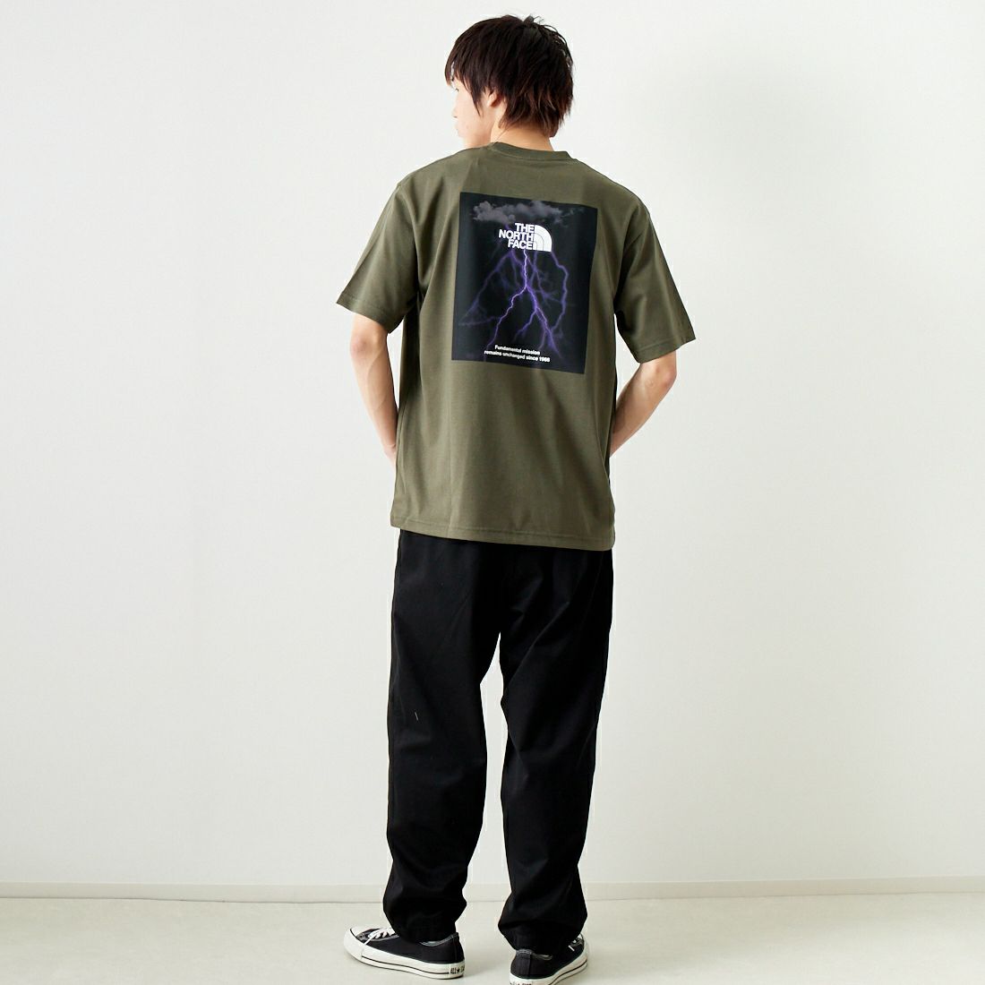 THE NORTH FACE [ザ ノースフェイス] ショートスリーブ TNFライトニングTシャツ [NT32457] NT &&モデル身長：182cm 着用サイズ：XL&&
