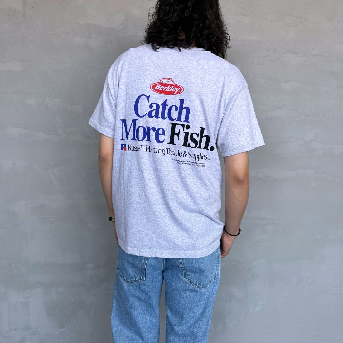 Berkley × RUSSELL ATHLETIC [バークレー × ラッセルアスレチック] 別注 CATCH MORE FISH バックプリントTシャツ [RBK-24175IN-JF1]