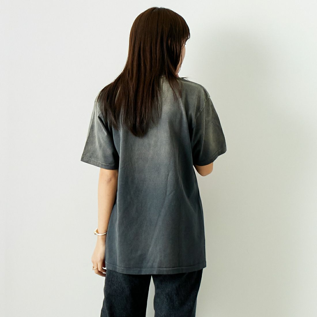 JACKSON MATISSE [ジャクソンマティス] ハートA Tシャツ [JM24SS031] BLACK &&モデル身長：167cm 着用サイズ：M&&