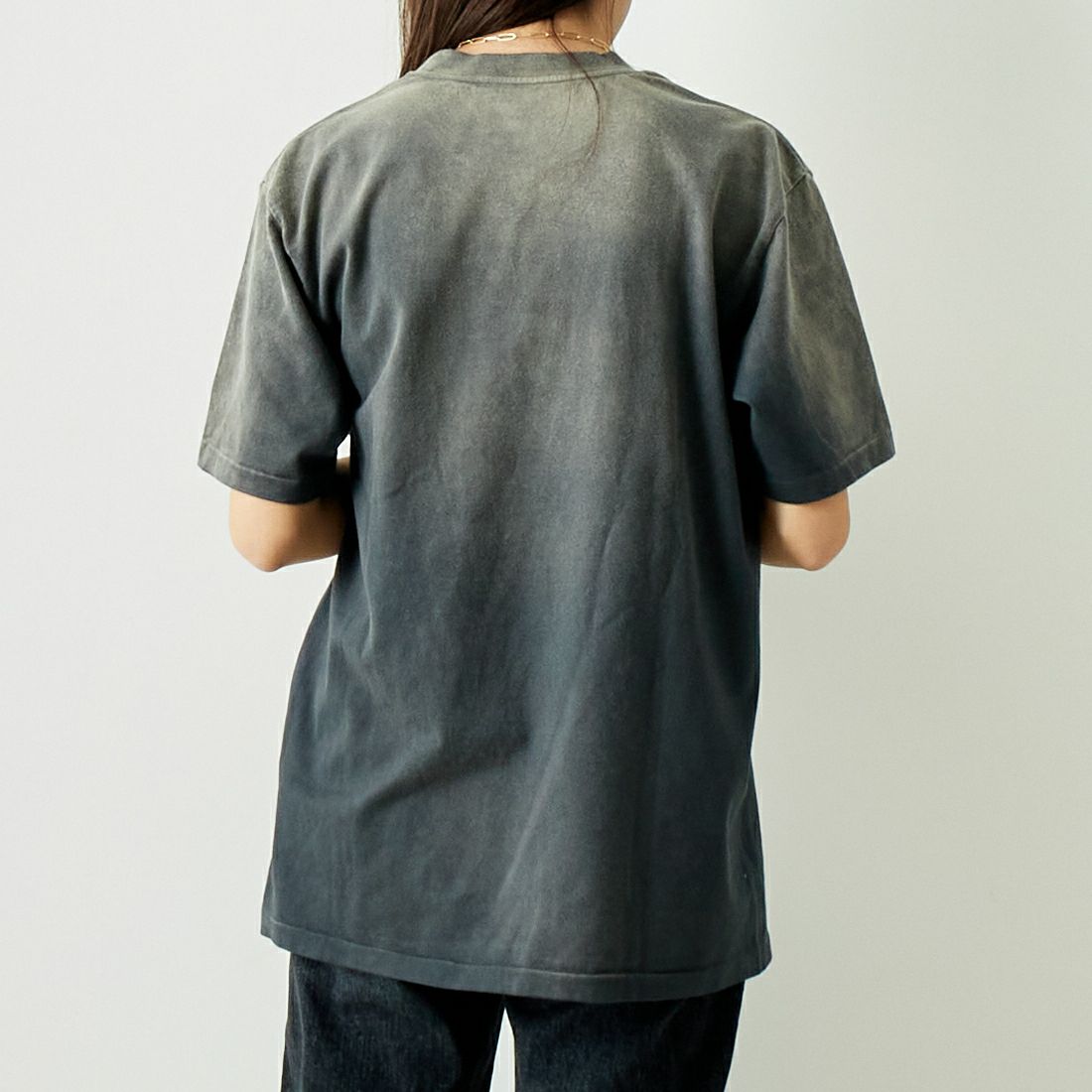 JACKSON MATISSE [ジャクソンマティス] ハートA Tシャツ [JM24SS031] BLACK &&モデル身長：167cm 着用サイズ：M&&