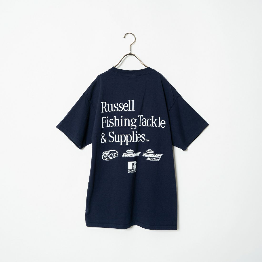Berkley × RUSSELL ATHLETIC [バークレー × ラッセルアスレチック] 別注 バックプリントTシャツ [RBK-24175IN-JF2] NAVY