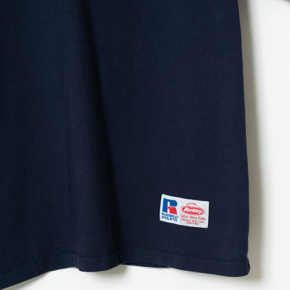 Berkley × RUSSELL ATHLETIC [バークレー × ラッセルアスレチック] 別注 バックプリントTシャツ [RBK-24175IN-JF2] NAVY