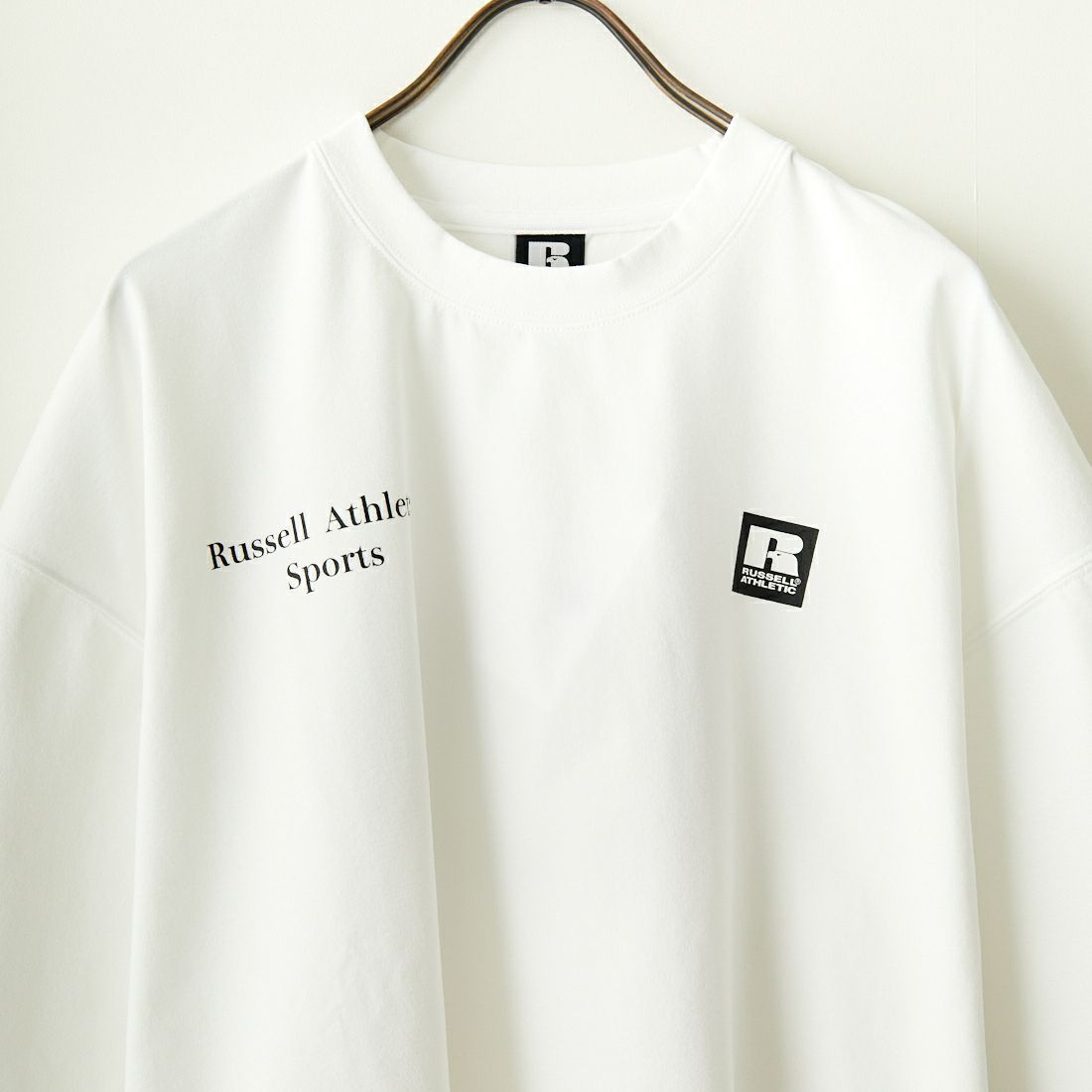 RUSSELL ATHLETIC [ラッセル アスレチック] 別注 DRI POWER ワンポイントロゴTシャツ [RJ-24170IN-JF] WHITE