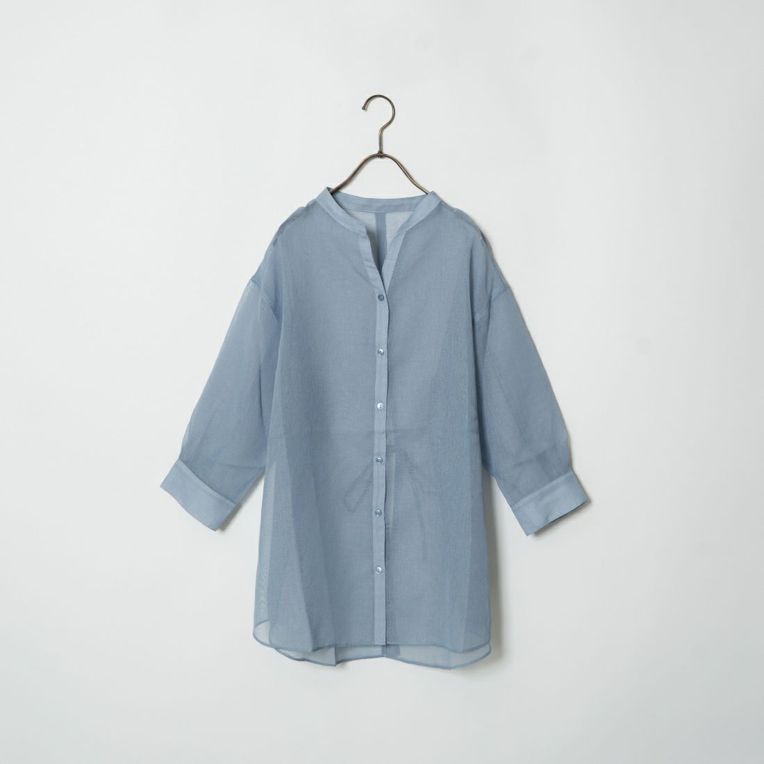 Jf Ready Made [ジェイエフレディメイド] シアーリネンバックリボンシャツ [754376] 86 ﾗｲﾄﾌﾞﾙｰ