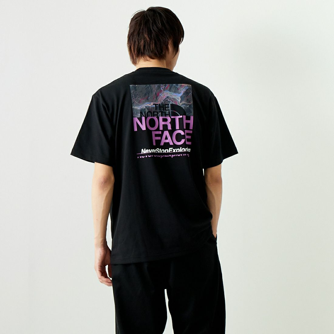 THE NORTH FACE [ザ ノースフェイス] ショートスリーブハーフスウィッチングロゴTシャツ [NT32458]