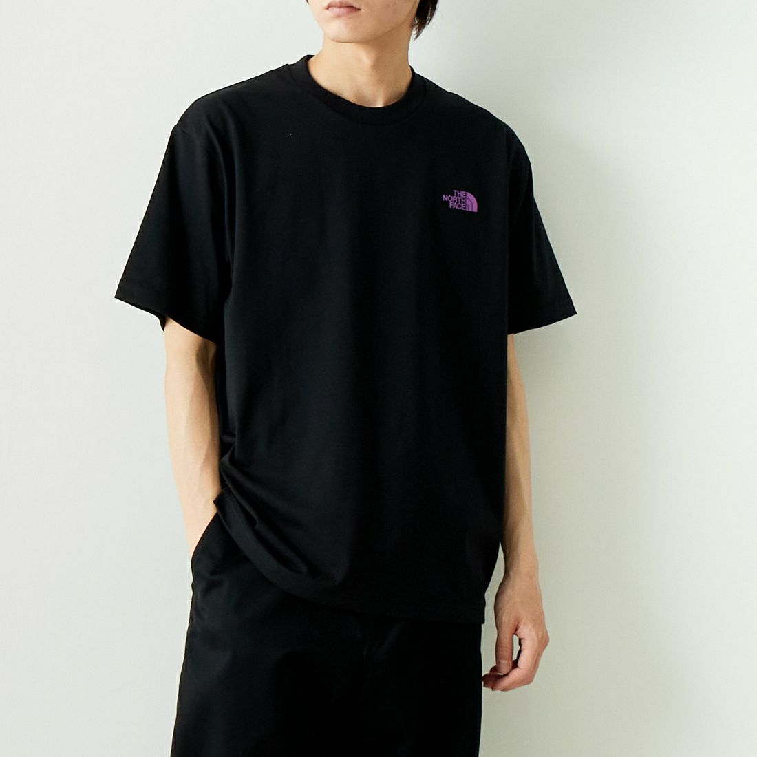 THE NORTH FACE [ザ ノースフェイス] ショートスリーブハーフスウィッチングロゴTシャツ [NT32458] K