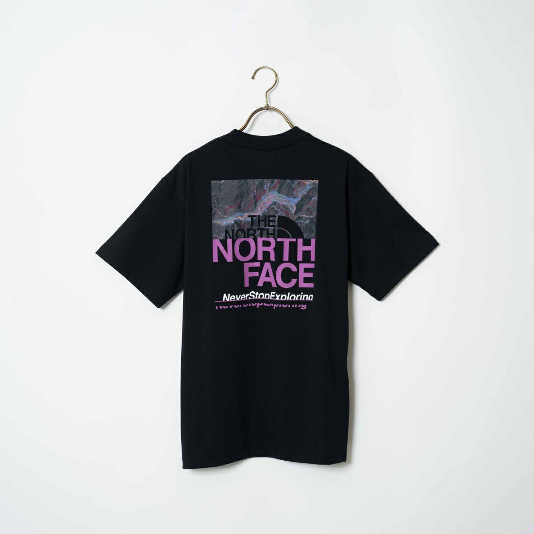 THE NORTH FACE [ザ ノースフェイス] ショートスリーブハーフスウィッチングロゴTシャツ [NT32458] K