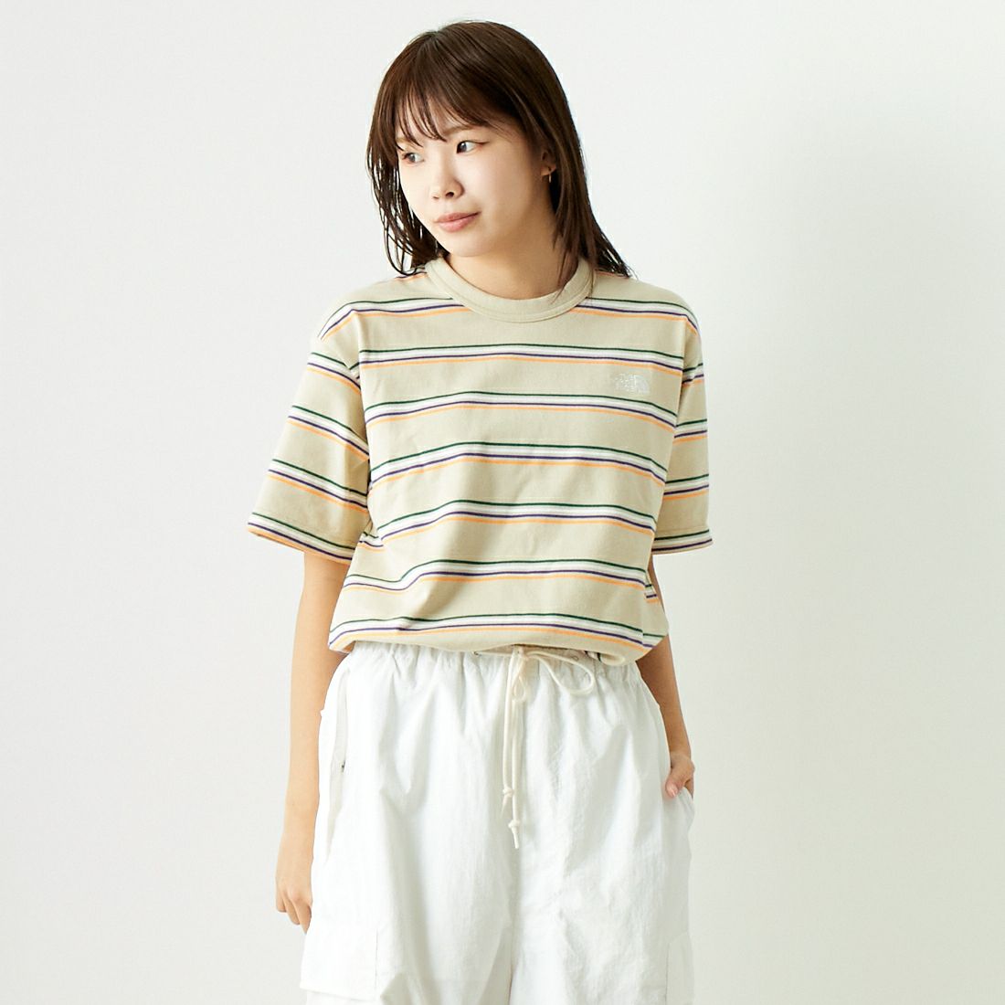 THE NORTH FACE [ザ ノースフェイス] ショートスリーブ マルチボーダーTシャツ [NT32455]