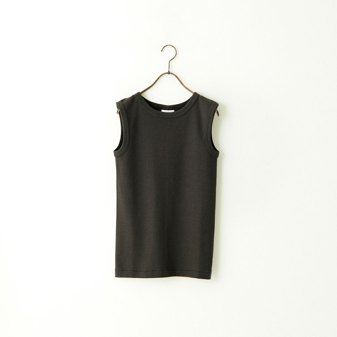 THE SHINZONE [ザ シンゾーン] サーキュラーリブ ノースリーブTシャツ [24MMSCU07] 07 BLACK