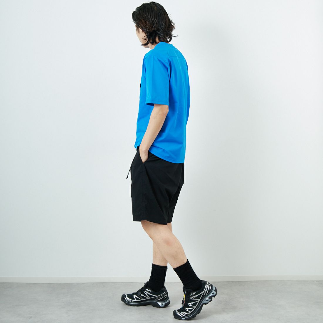 THE NORTH FACE [ザ ノースフェイス] ショートスリーブ エアリーポケットTシャツ [NT12447] HB &&モデル身長：179cm 着用サイズ：M&&