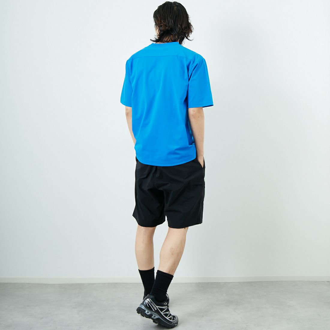 THE NORTH FACE [ザ ノースフェイス] ショートスリーブ エアリーポケットTシャツ [NT12447] HB &&モデル身長：179cm 着用サイズ：M&&