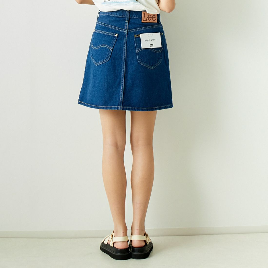 LEE [リー] デニムミニスカート [LL2634] 336 USED &&モデル身長：167cm 着用サイズ：S&&