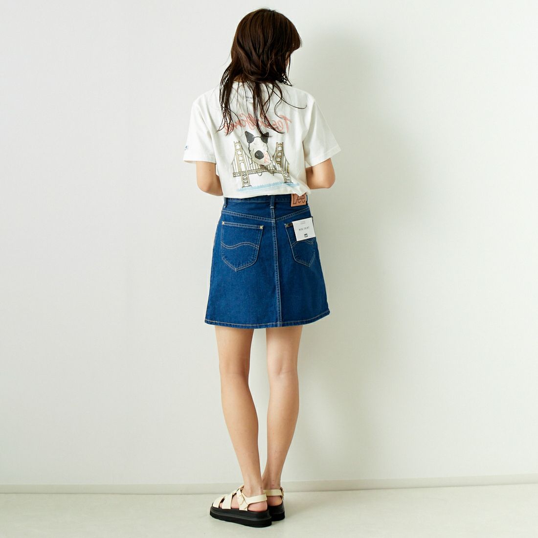 LEE [リー] デニムミニスカート [LL2634] 336 USED &&モデル身長：167cm 着用サイズ：S&&