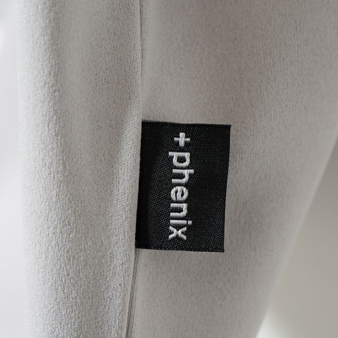 +phenix [プラスフェニックス] 別注 ワンポイント刺繍ロゴ ドローコードTシャツ [POT-24006IN-JF] GRAY
