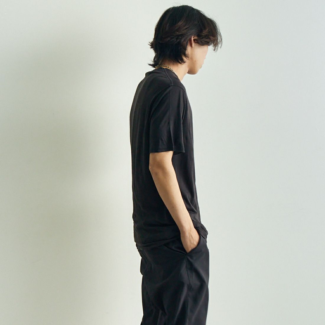 patagonia [パタゴニア] メンズ キャプリーン クールメリノ グラフィックTシャツ [44590] HEBK &&モデル身長：179cm 着用サイズ：L&&