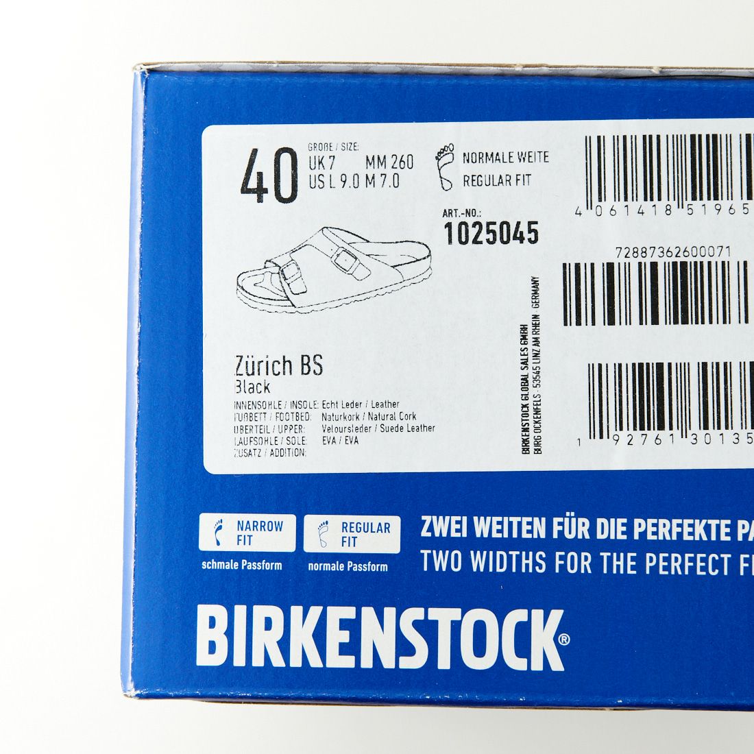 BIRKENSTOCK [ビルケンシュトック] ZURICH/チューリッヒ スエードレザー [ZURICH] 1025045