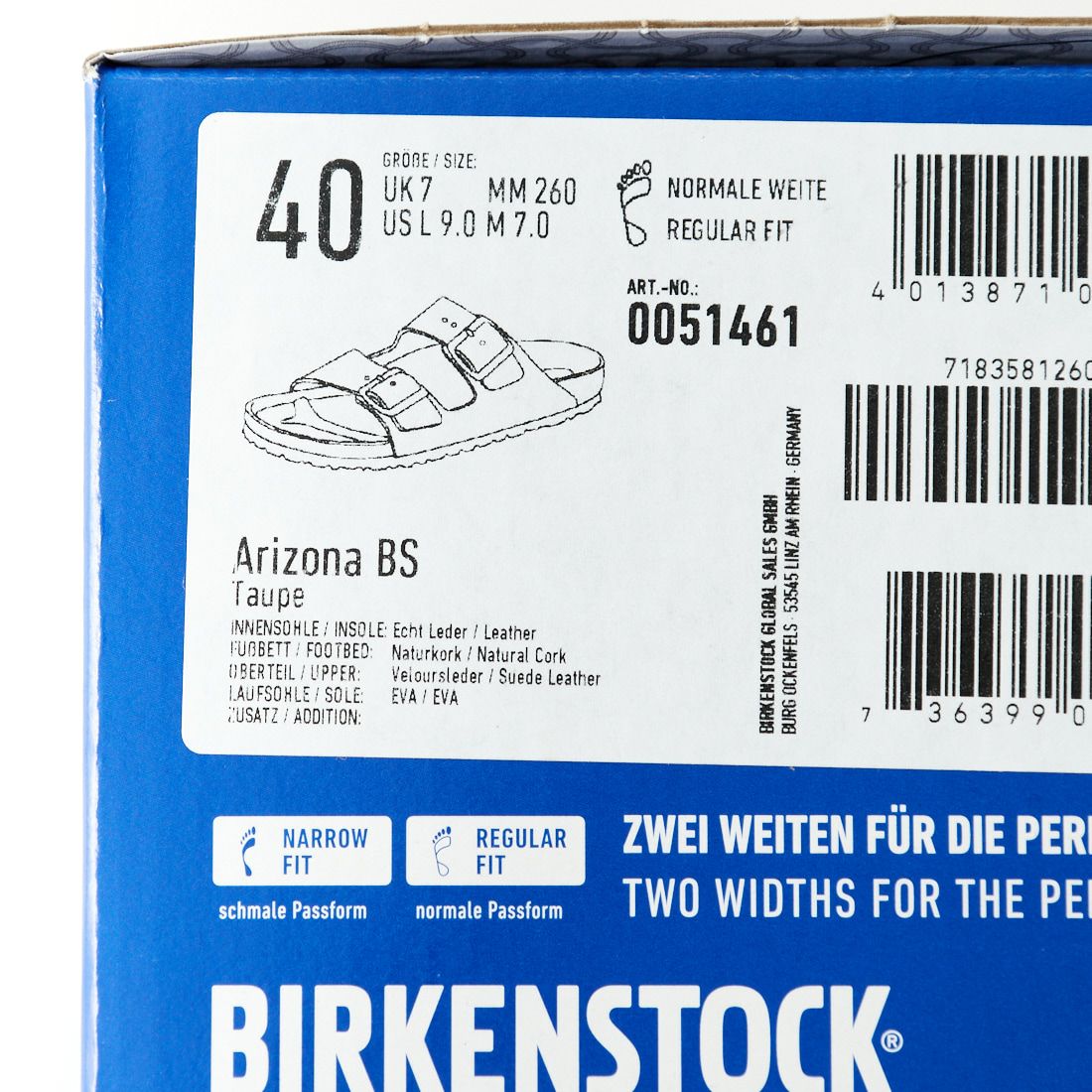 BIRKENSTOCK [ビルケンシュトック] ARIZONA/アリゾナ スエードレザー [ARIZONA] 51461