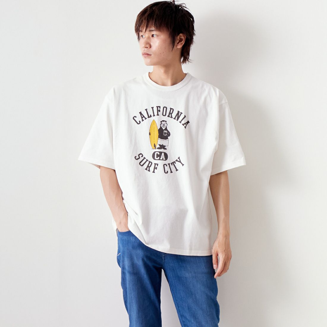 HELLO CALIF [ハローカリフ] 7.1oz天竺プリントTシャツ [HC-242-032]