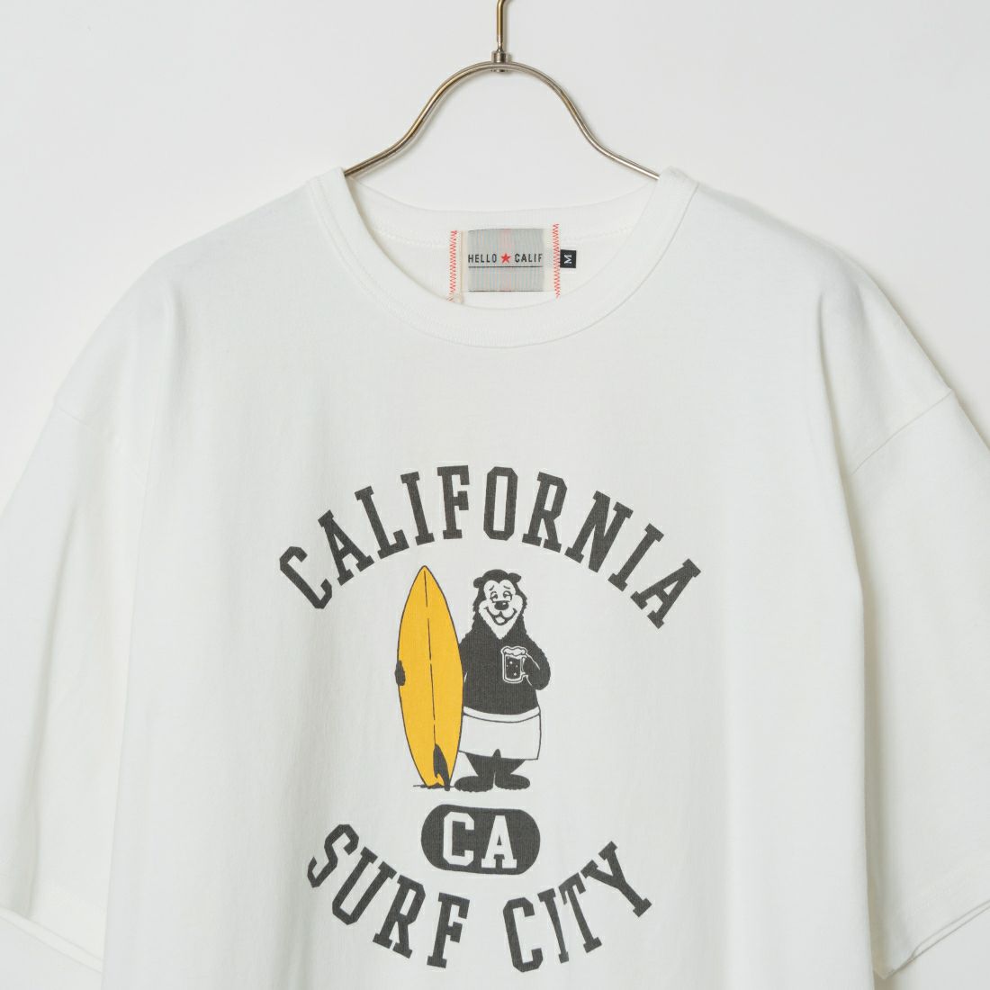 HELLO CALIF [ハローカリフ] 7.1oz天竺プリントTシャツ [HC-242-032] C WHITE