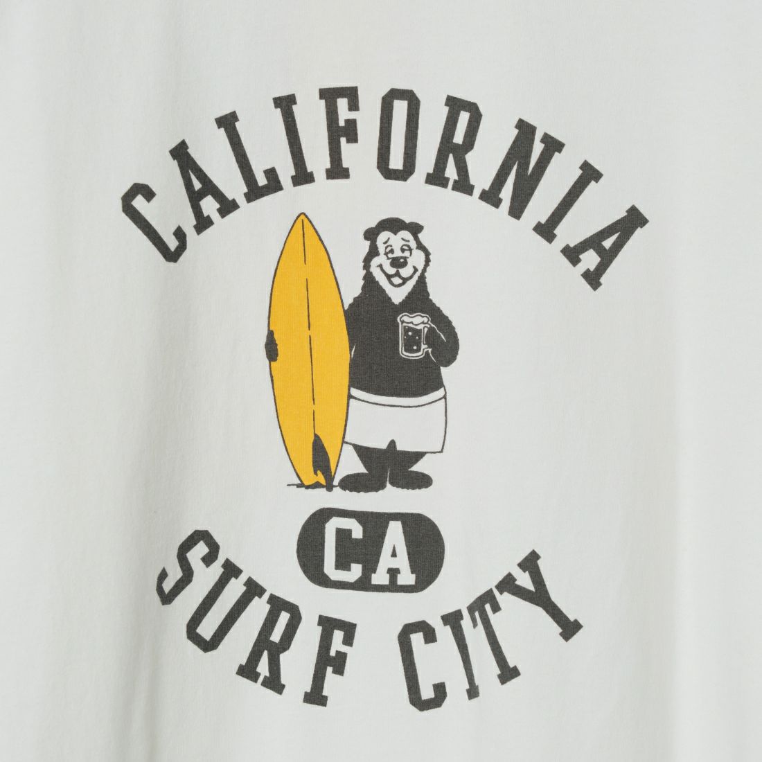 HELLO CALIF [ハローカリフ] 7.1oz天竺プリントTシャツ [HC-242-032] C WHITE